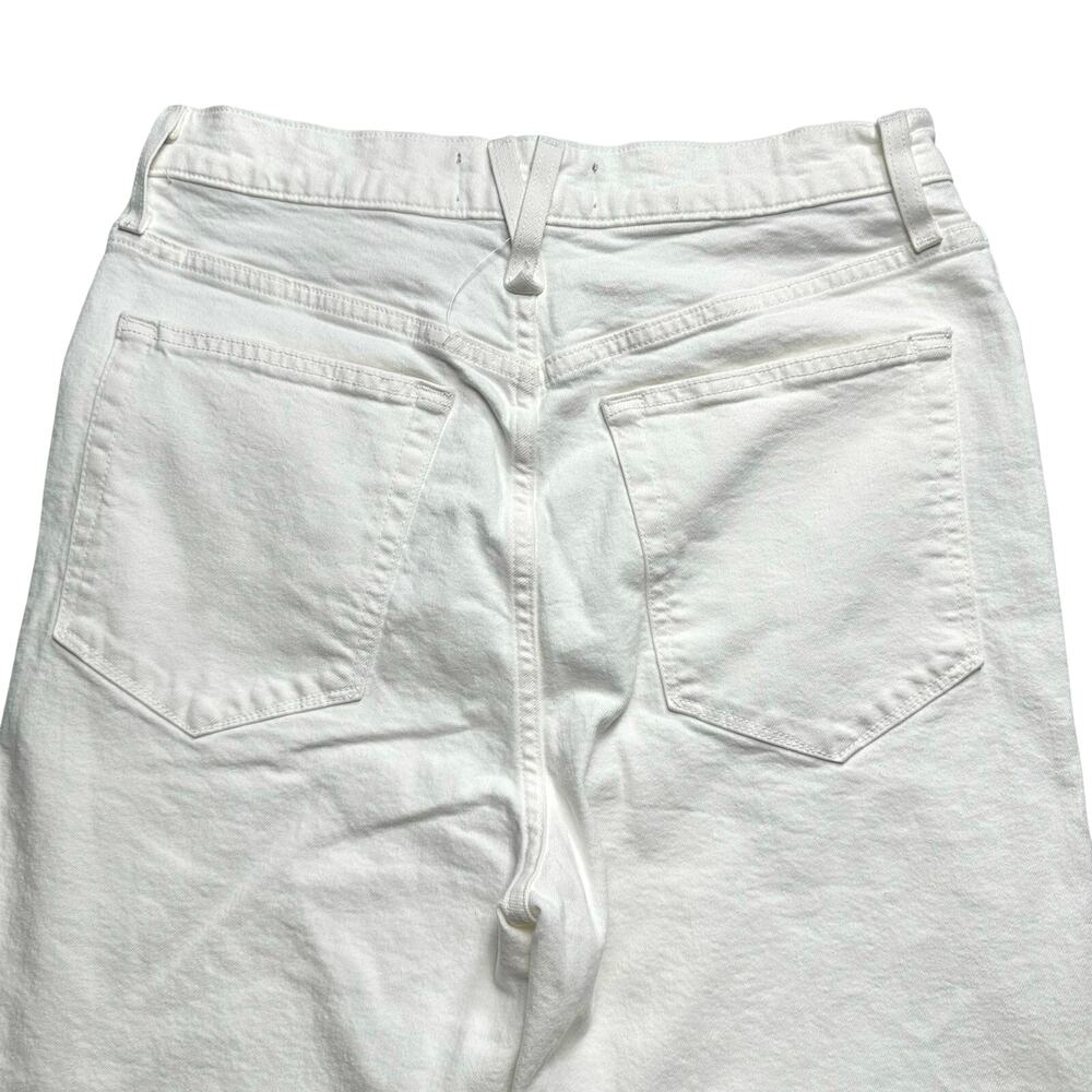 Point Sur | Women | White High Rise Boot Cut Raw Edge Denim Jeans | Size 30 - Picture 12 of 13